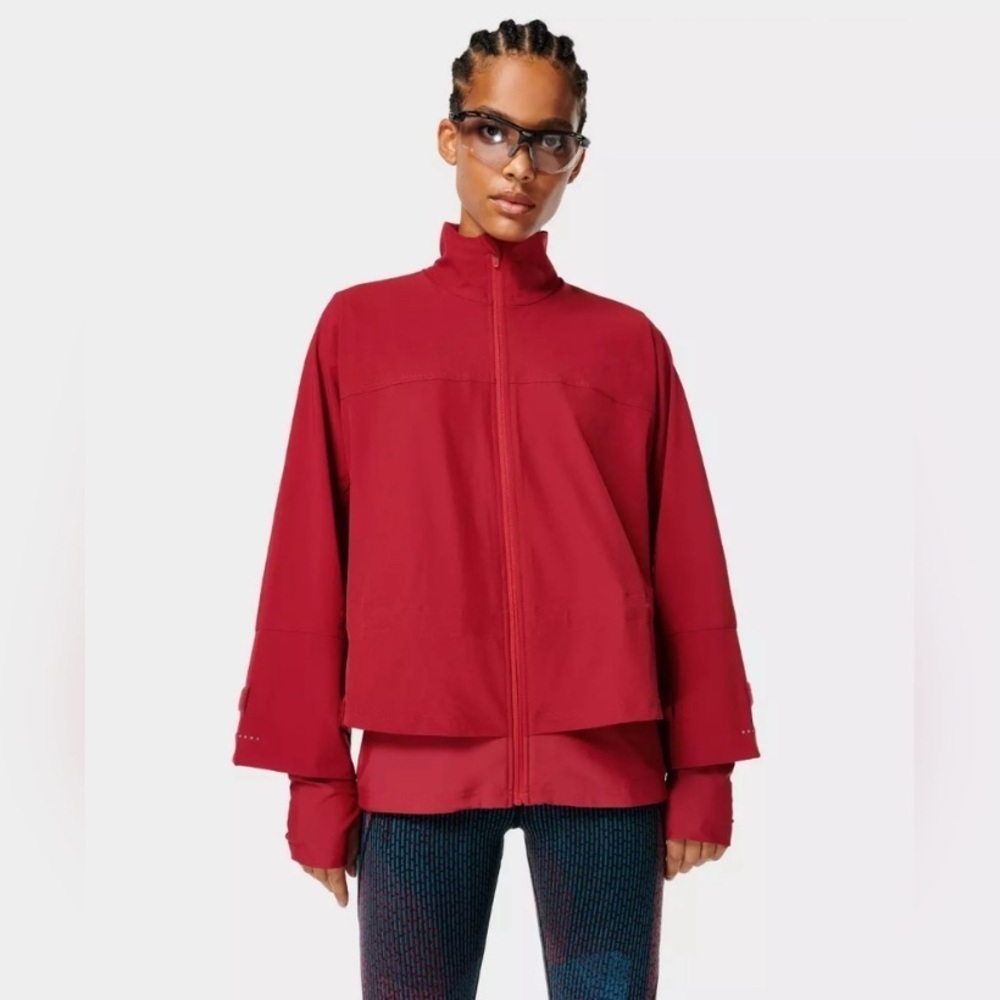 SWEATY BETTY Fast Lane Red Running Jacket XS